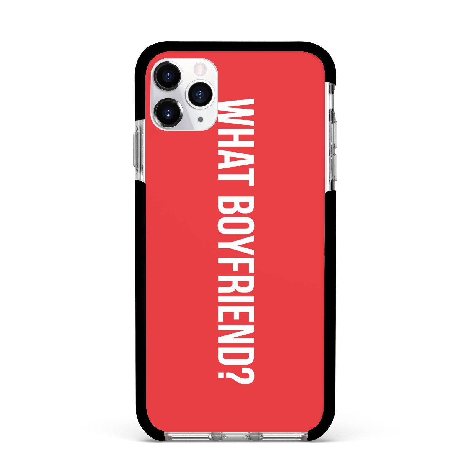 What Boyfriend Apple iPhone 11 Pro Max in Silver with Black Impact Case