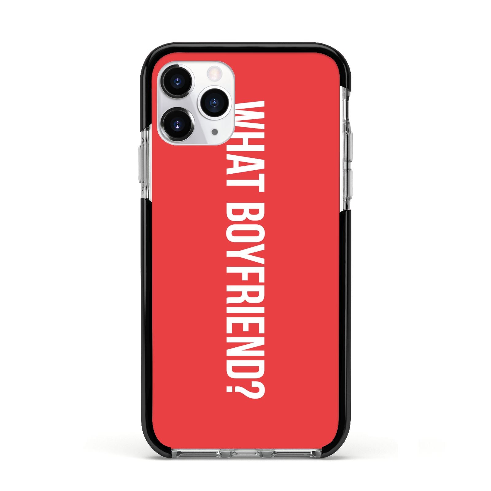 What Boyfriend Apple iPhone 11 Pro in Silver with Black Impact Case