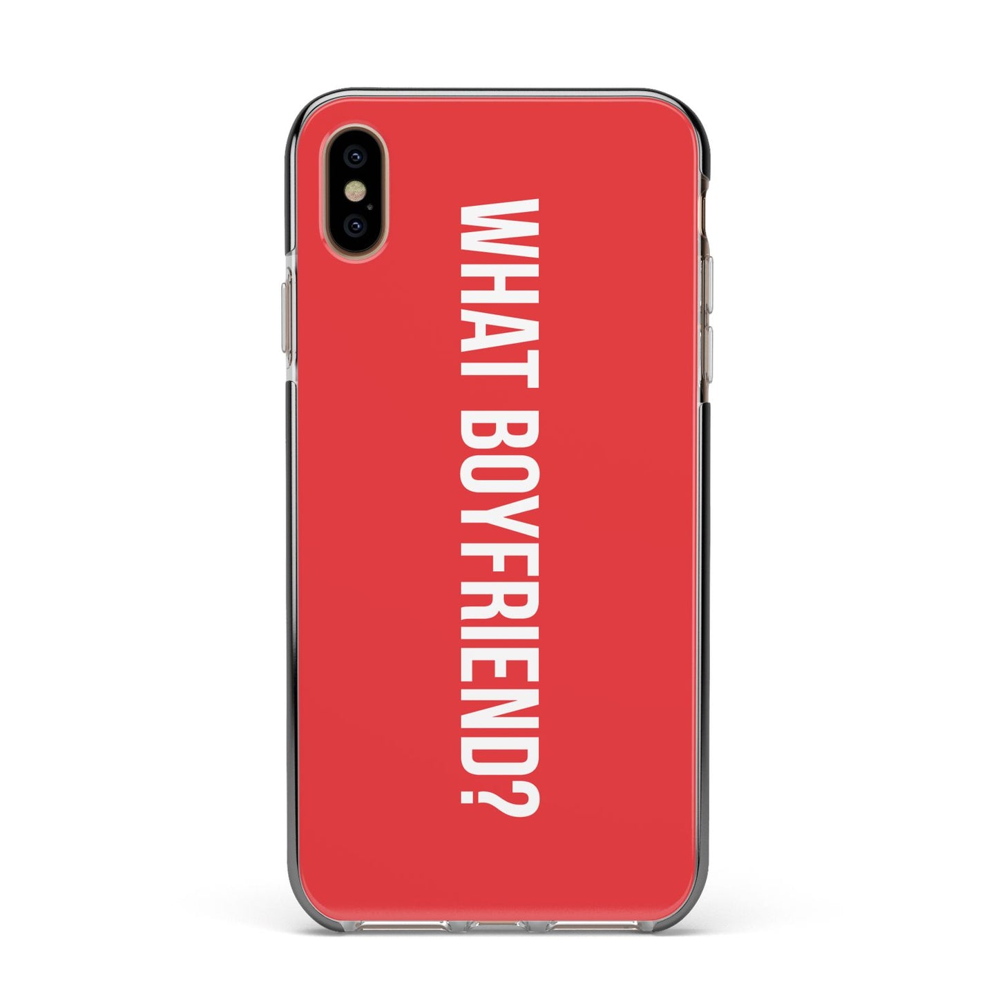 What Boyfriend Apple iPhone Xs Max Impact Case Black Edge on Gold Phone