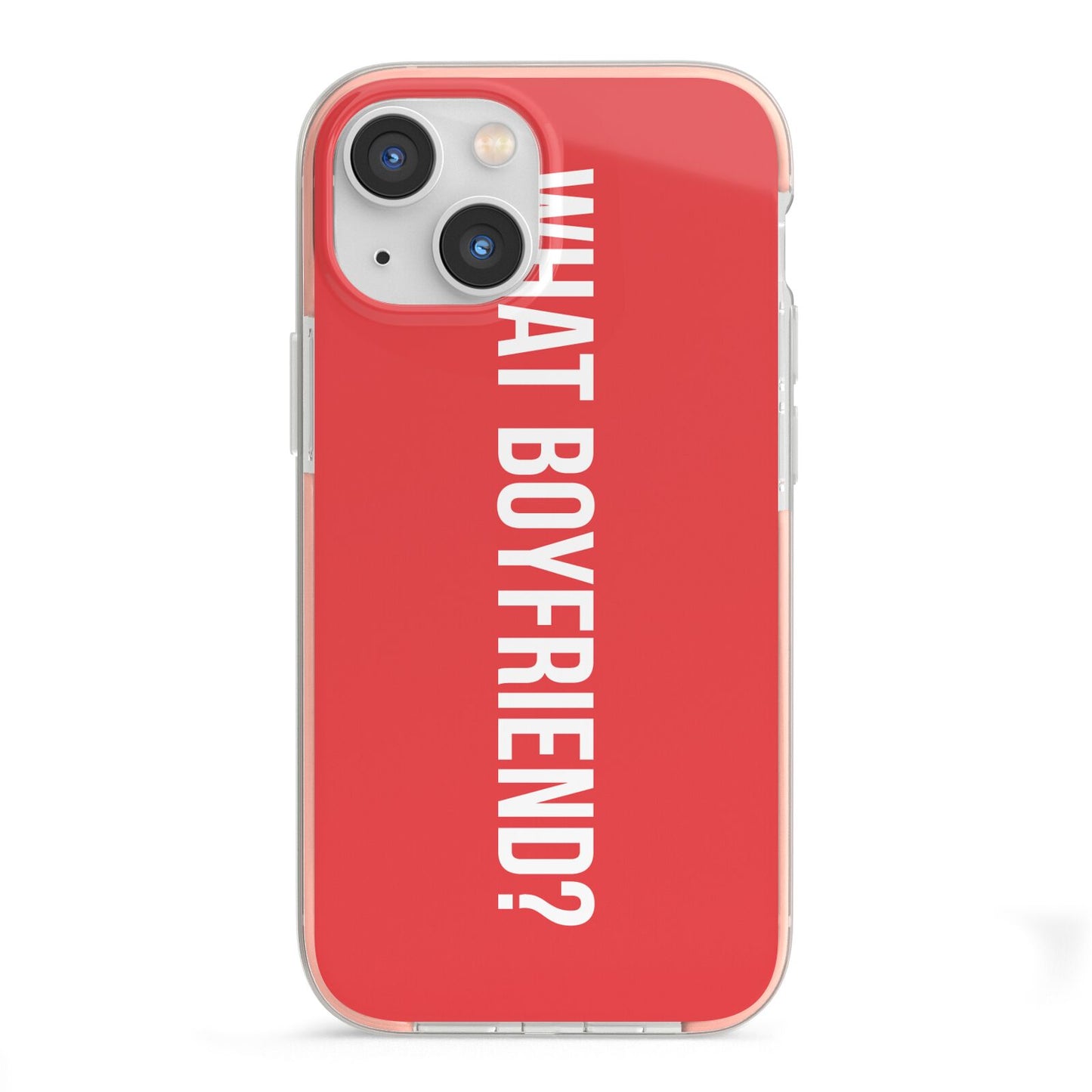 What Boyfriend iPhone 13 Mini TPU Impact Case with Pink Edges