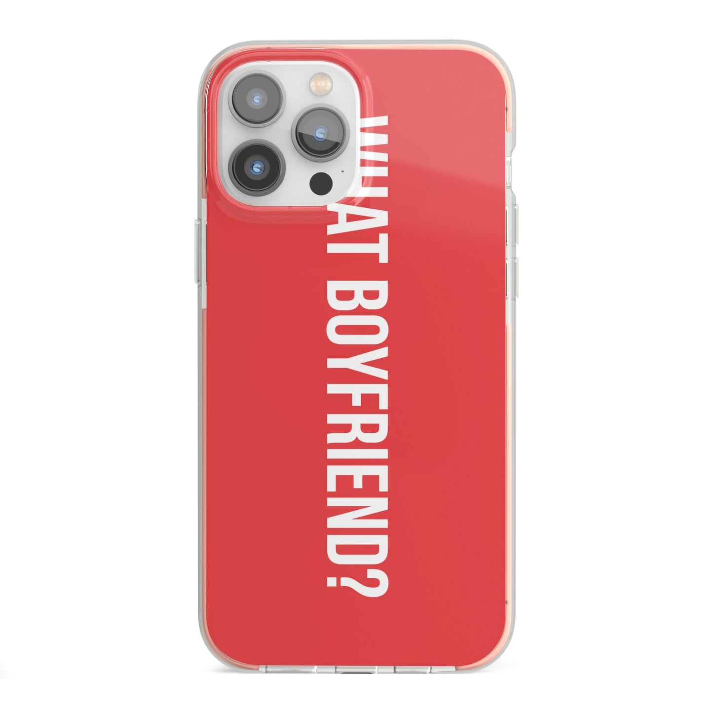 What Boyfriend iPhone 13 Pro Max TPU Impact Case with Pink Edges