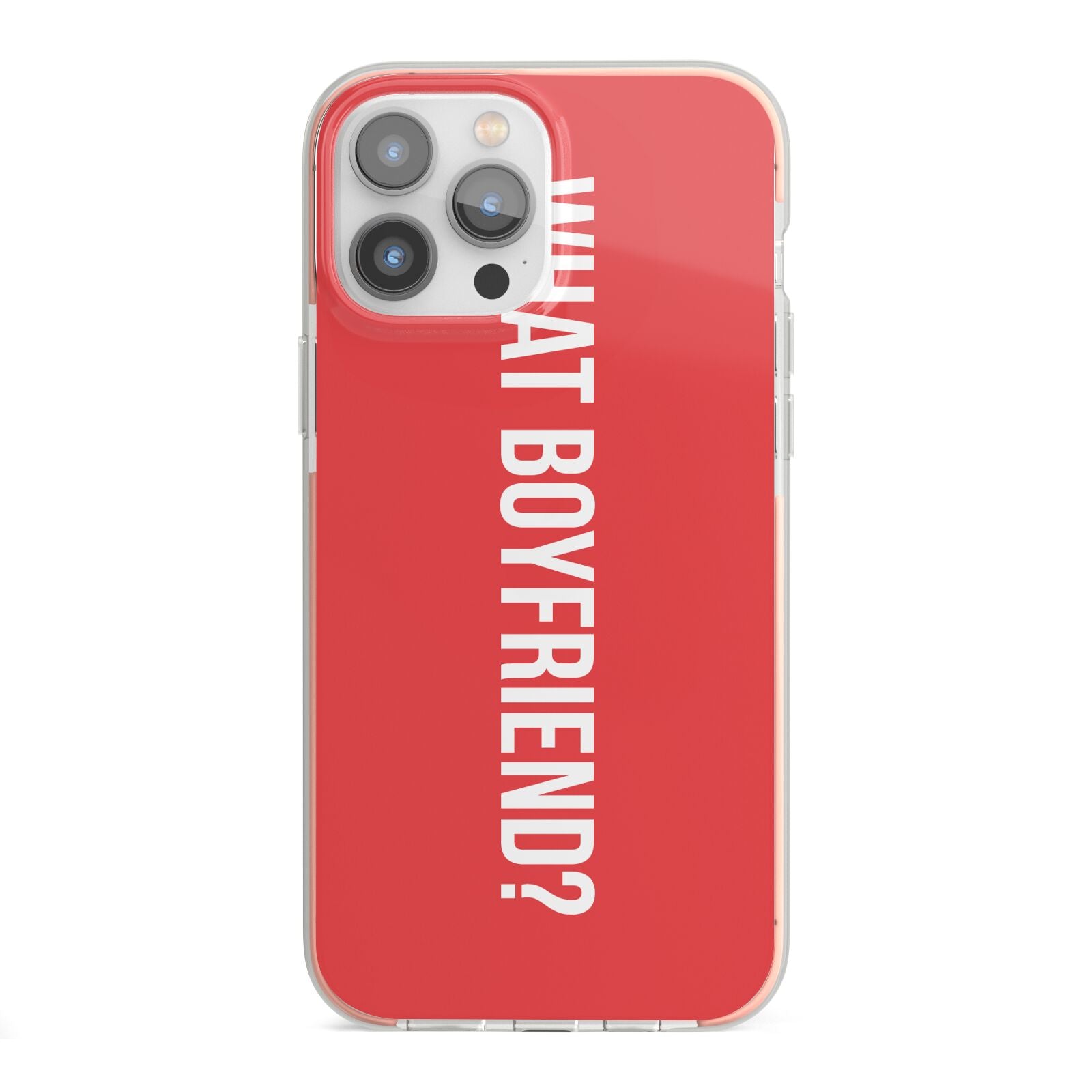 What Boyfriend iPhone 13 Pro Max TPU Impact Case with Pink Edges