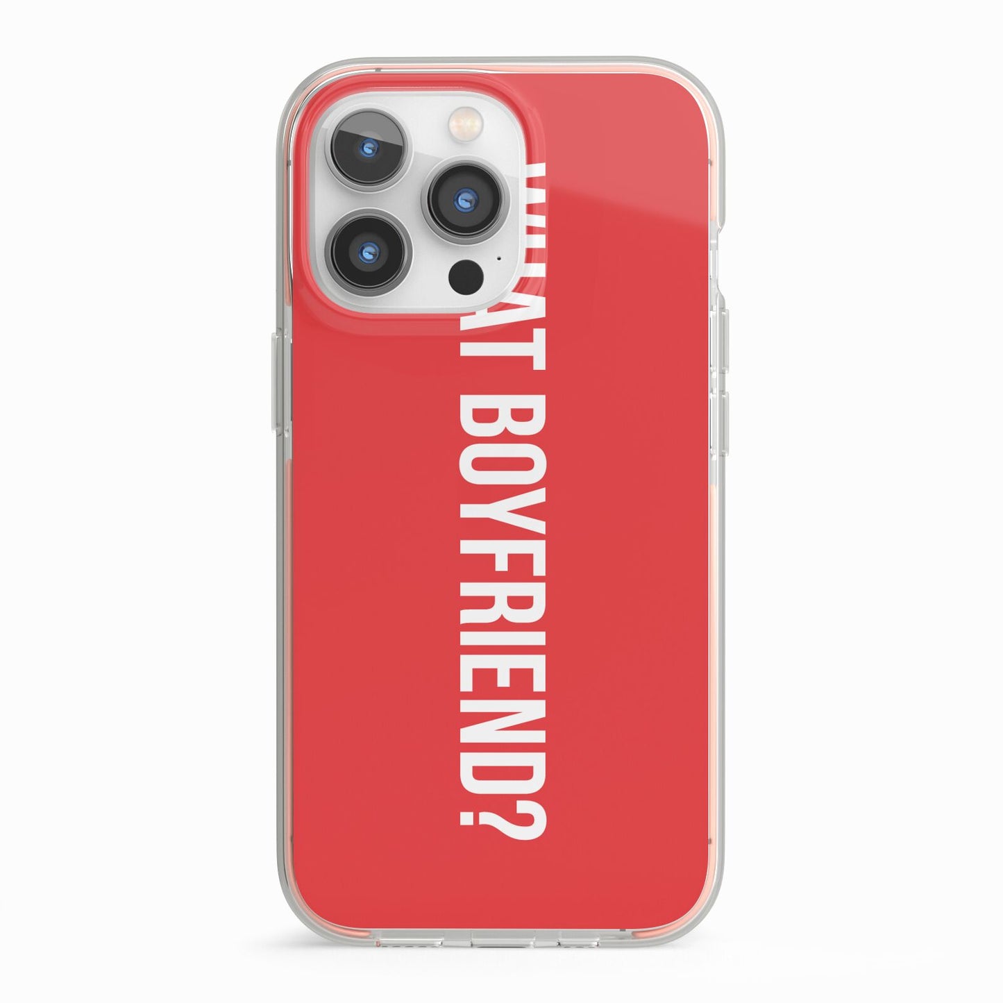 What Boyfriend iPhone 13 Pro TPU Impact Case with Pink Edges