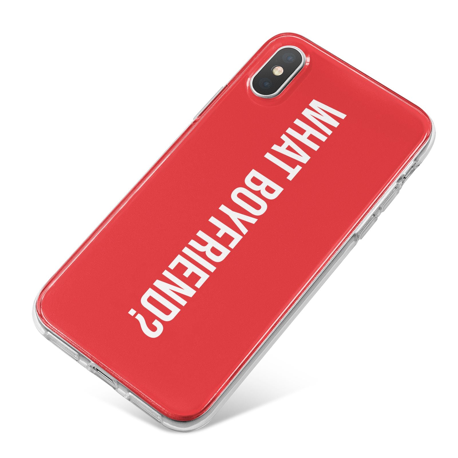 What Boyfriend iPhone X Bumper Case on Silver iPhone