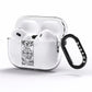 Wheel of Fortune Monochrome Tarot Card AirPods Pro Clear Case Side Image