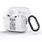 Wheel of Fortune Monochrome Tarot Card AirPods Pro Glitter Case Side Image