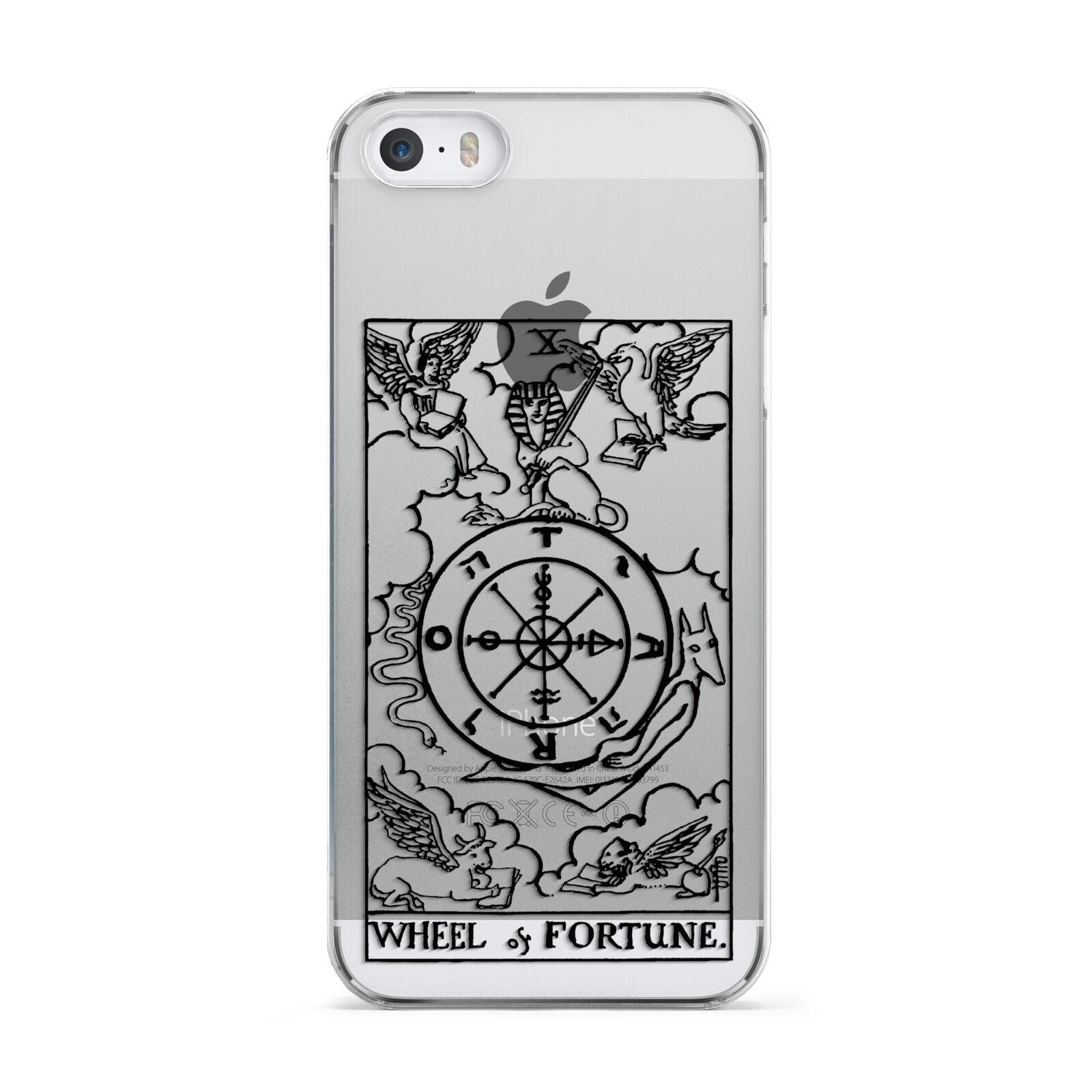 Wheel of Fortune Monochrome Tarot Card Apple iPhone 5 Case