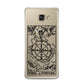 Wheel of Fortune Monochrome Tarot Card Samsung Galaxy A3 2016 Case on gold phone