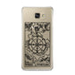 Wheel of Fortune Monochrome Tarot Card Samsung Galaxy A9 2016 Case on gold phone