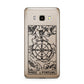 Wheel of Fortune Monochrome Tarot Card Samsung Galaxy J7 2016 Case on gold phone