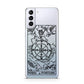 Wheel of Fortune Monochrome Tarot Card Samsung S21 Plus Case