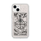 Wheel of Fortune Monochrome Tarot Card iPhone 14 Glitter Tough Case Starlight