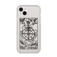 Wheel of Fortune Monochrome Tarot Card iPhone 14 Plus Clear Tough Case Starlight