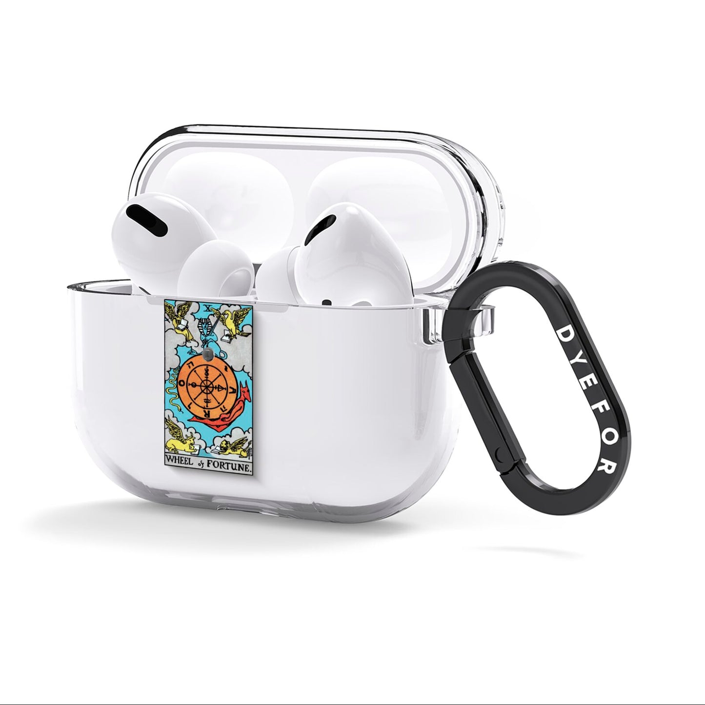 Wheel of Fortune Tarot Card AirPods Clear Case 3rd Gen Side Image