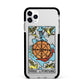 Wheel of Fortune Tarot Card Apple iPhone 11 Pro Max in Silver with Black Impact Case