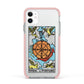 Wheel of Fortune Tarot Card Apple iPhone 11 in White with Pink Impact Case
