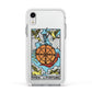 Wheel of Fortune Tarot Card Apple iPhone XR Impact Case White Edge on Silver Phone