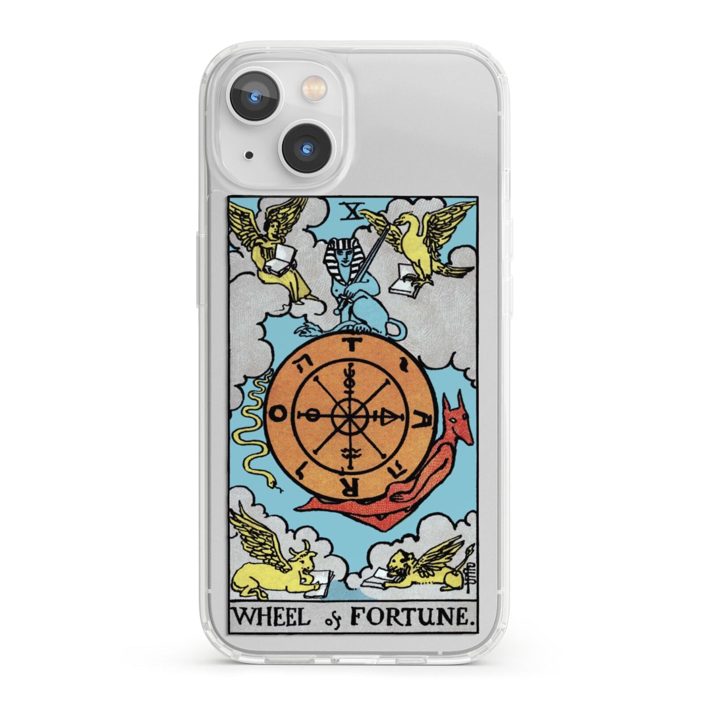 Wheel of Fortune Tarot Card iPhone 13 Clear Bumper Case