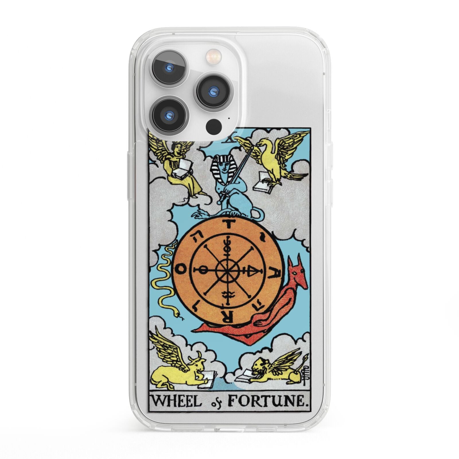 Wheel of Fortune Tarot Card iPhone 13 Pro Clear Bumper Case