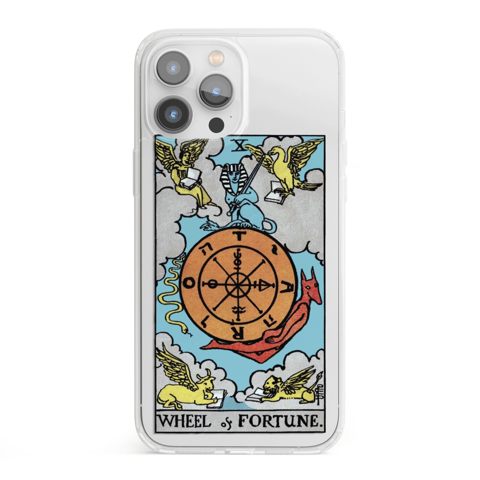 Wheel of Fortune Tarot Card iPhone 13 Pro Max Clear Bumper Case