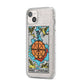 Wheel of Fortune Tarot Card iPhone 14 Plus Glitter Tough Case Starlight Angled Image