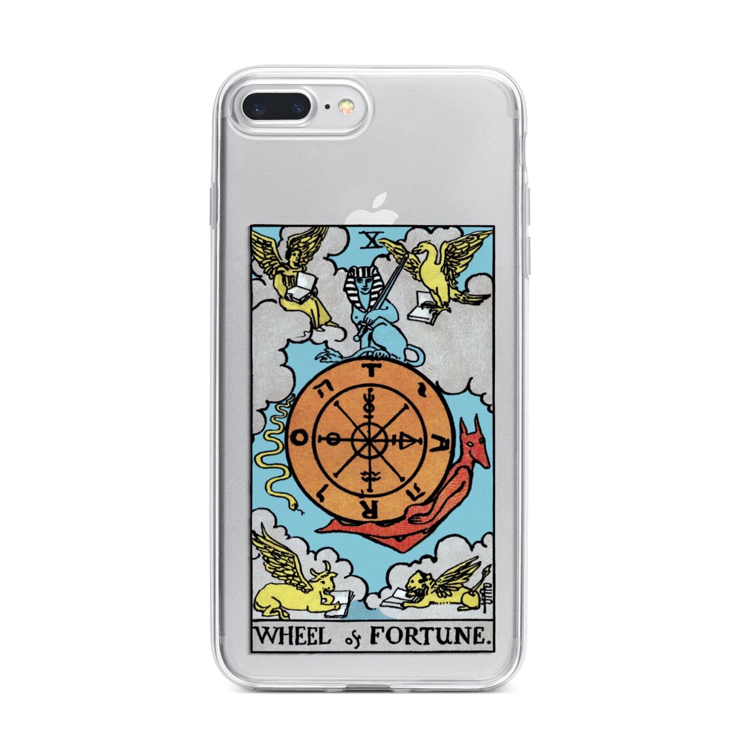 Wheel of Fortune Tarot Card iPhone 7 Plus Bumper Case on Silver iPhone