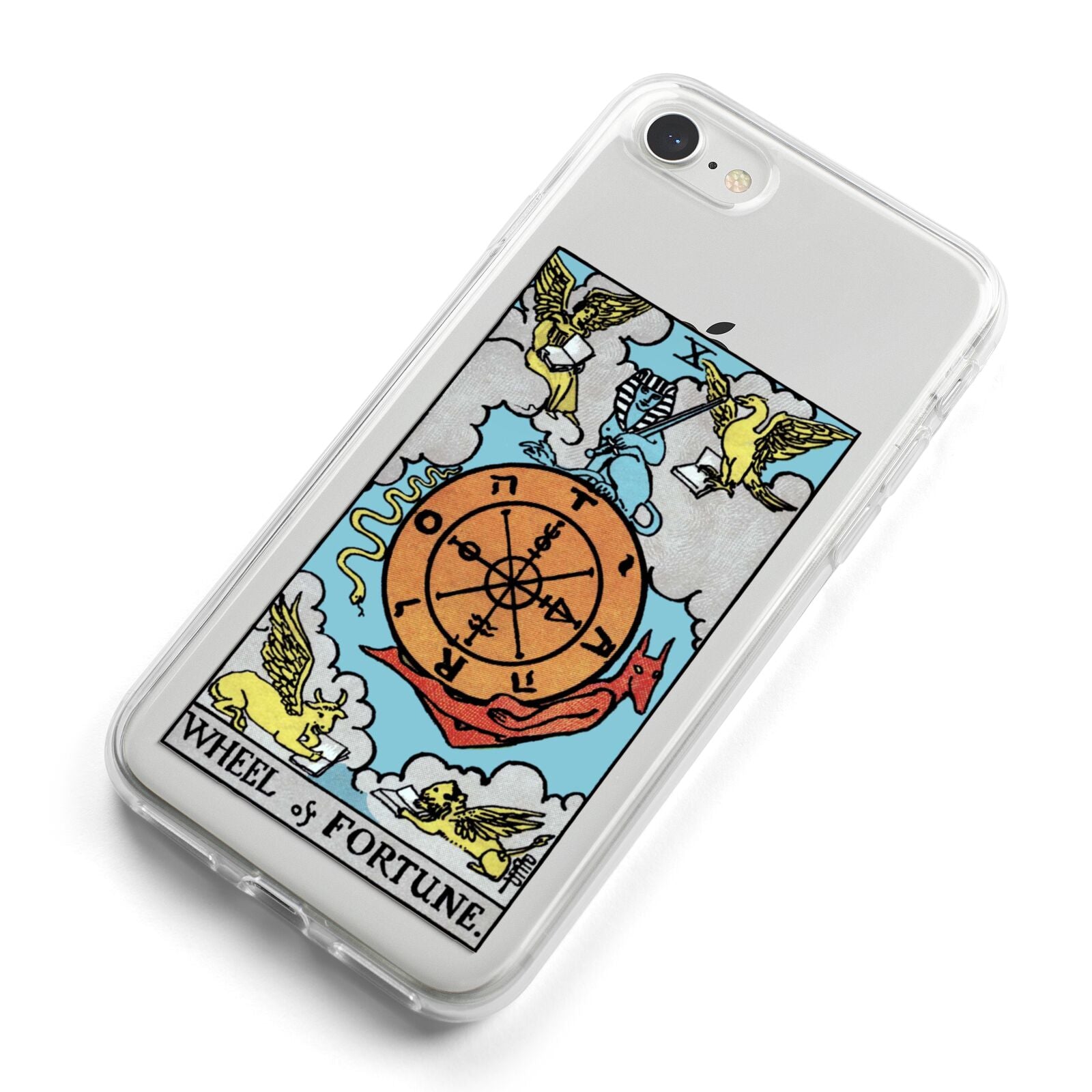 Wheel of Fortune Tarot Card iPhone 8 Bumper Case on Silver iPhone Alternative Image