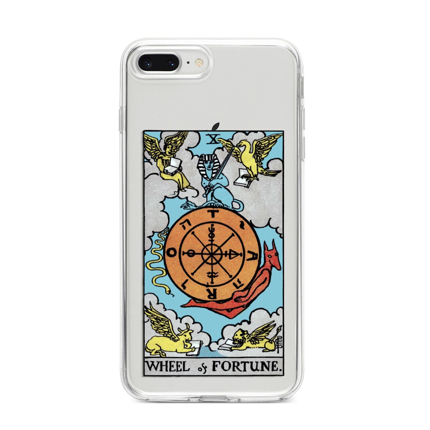 Wheel of Fortune Tarot Card iPhone 8 Plus Bumper Case on Silver iPhone