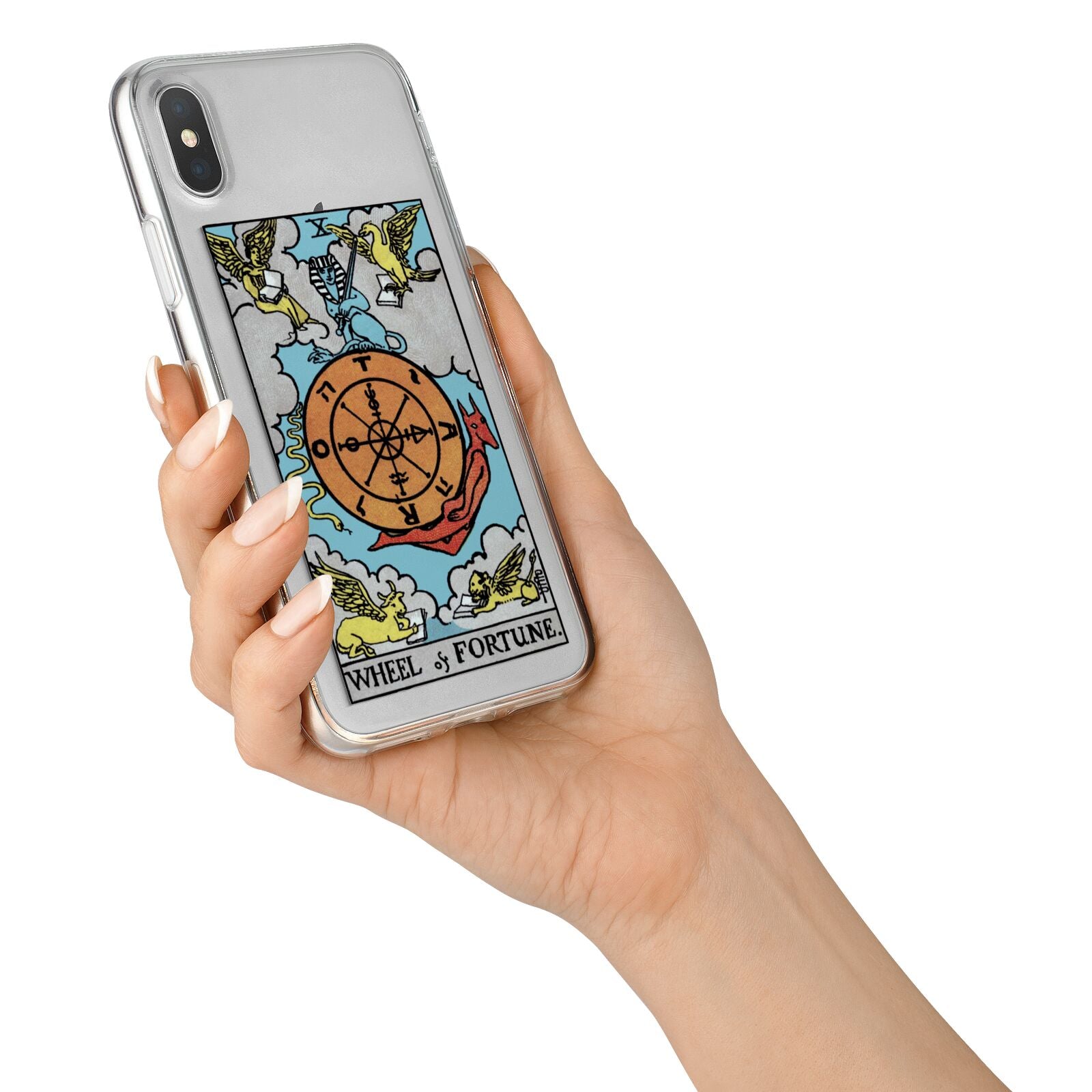 Wheel of Fortune Tarot Card iPhone X Bumper Case on Silver iPhone Alternative Image 2