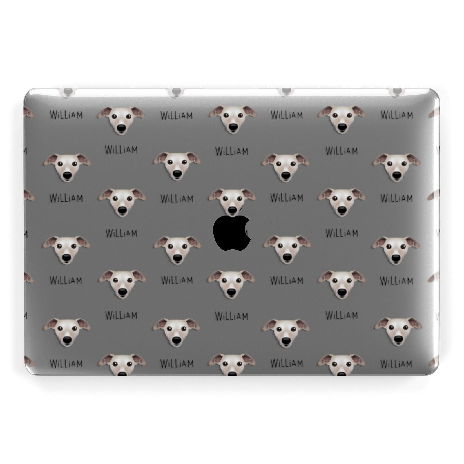 Whippet Icon with Name Apple MacBook Case