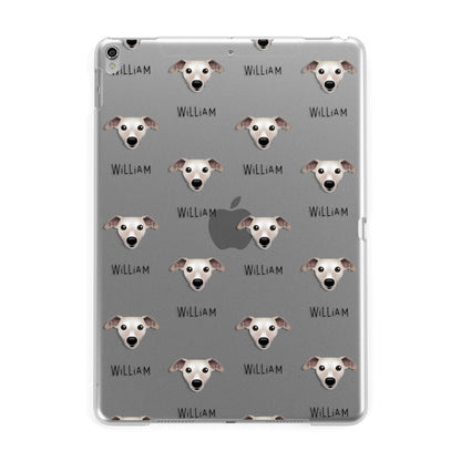 Whippet Icon with Name Apple iPad Silver Case