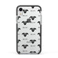 Whippet Icon with Name Apple iPhone XR Impact Case Black Edge on Silver Phone