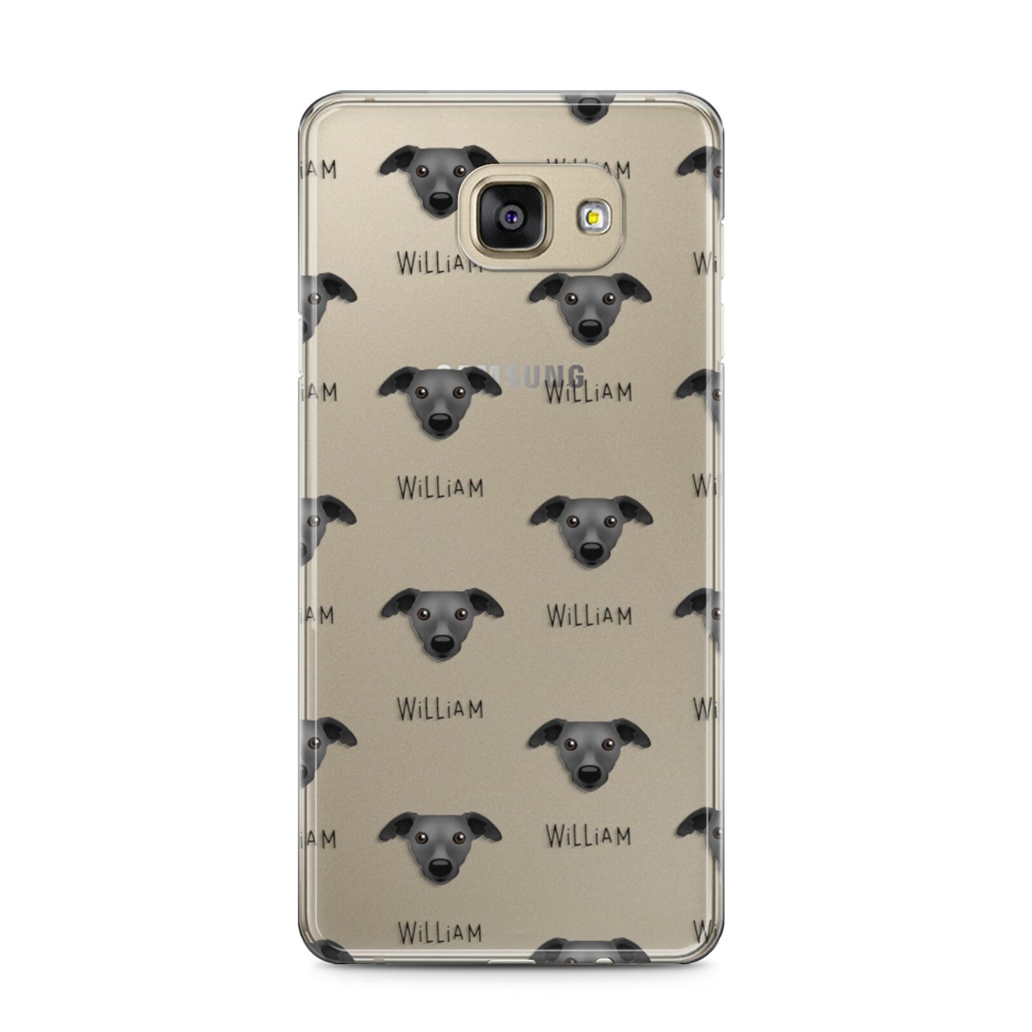 Whippet Icon with Name Samsung Galaxy A5 2016 Case on gold phone
