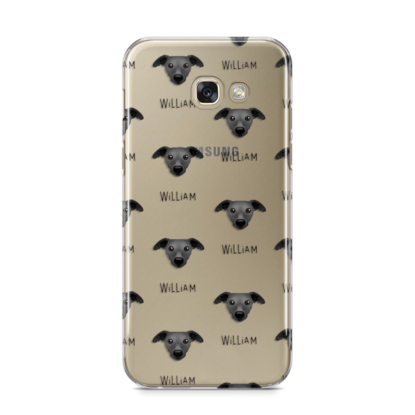 Whippet Icon with Name Samsung Galaxy A5 2017 Case on gold phone