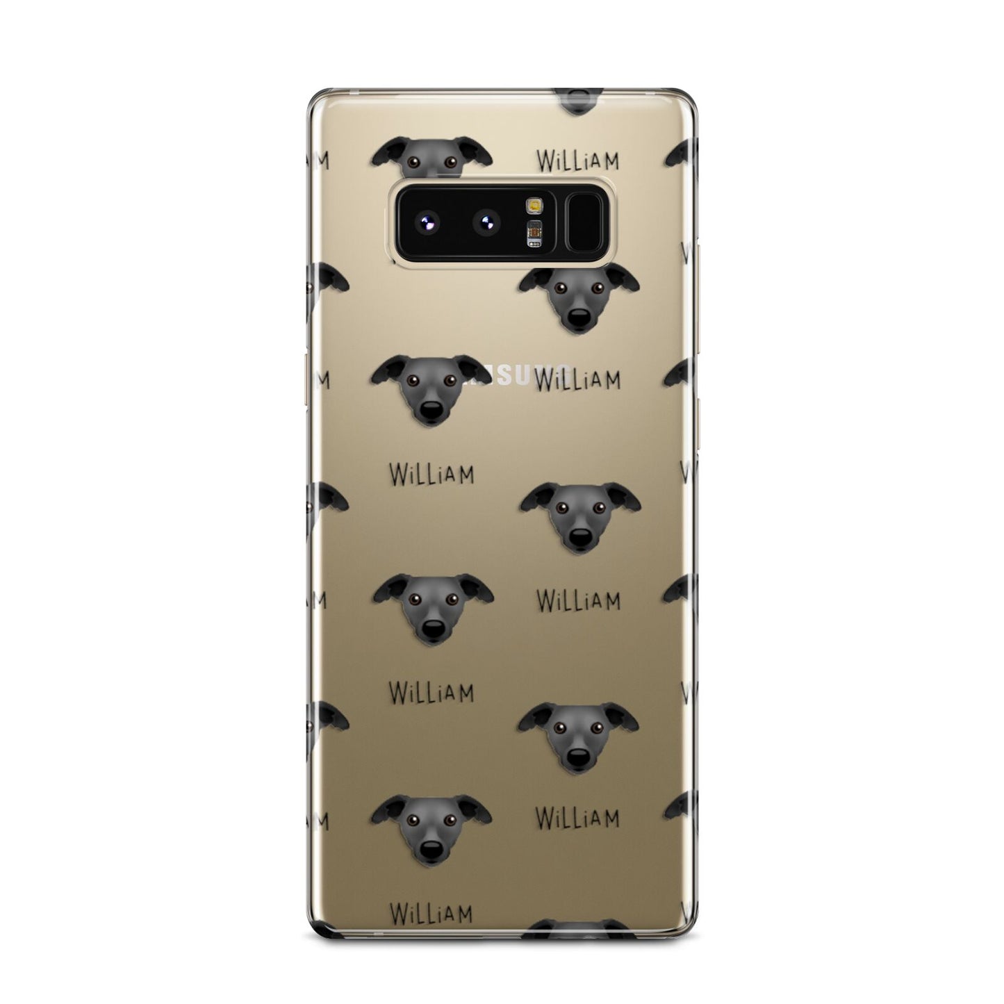 Whippet Icon with Name Samsung Galaxy Note 8 Case