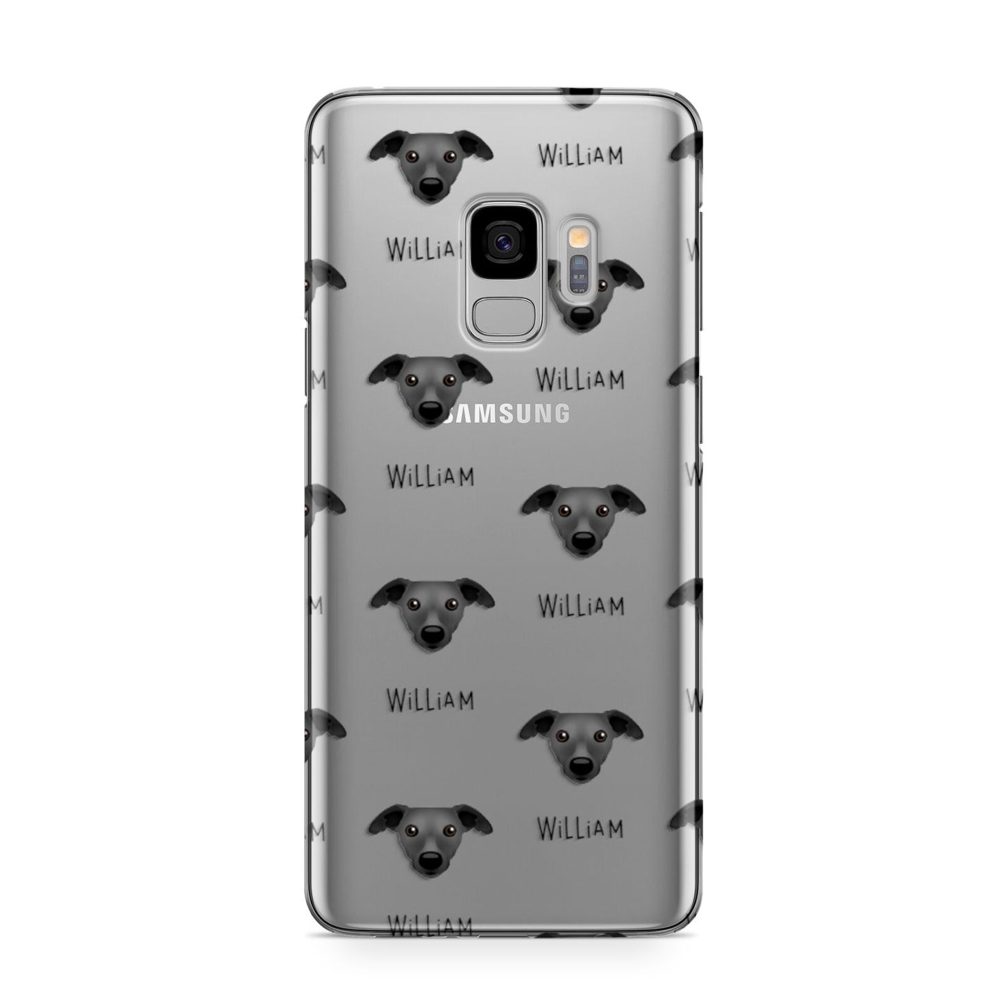 Whippet Icon with Name Samsung Galaxy S9 Case