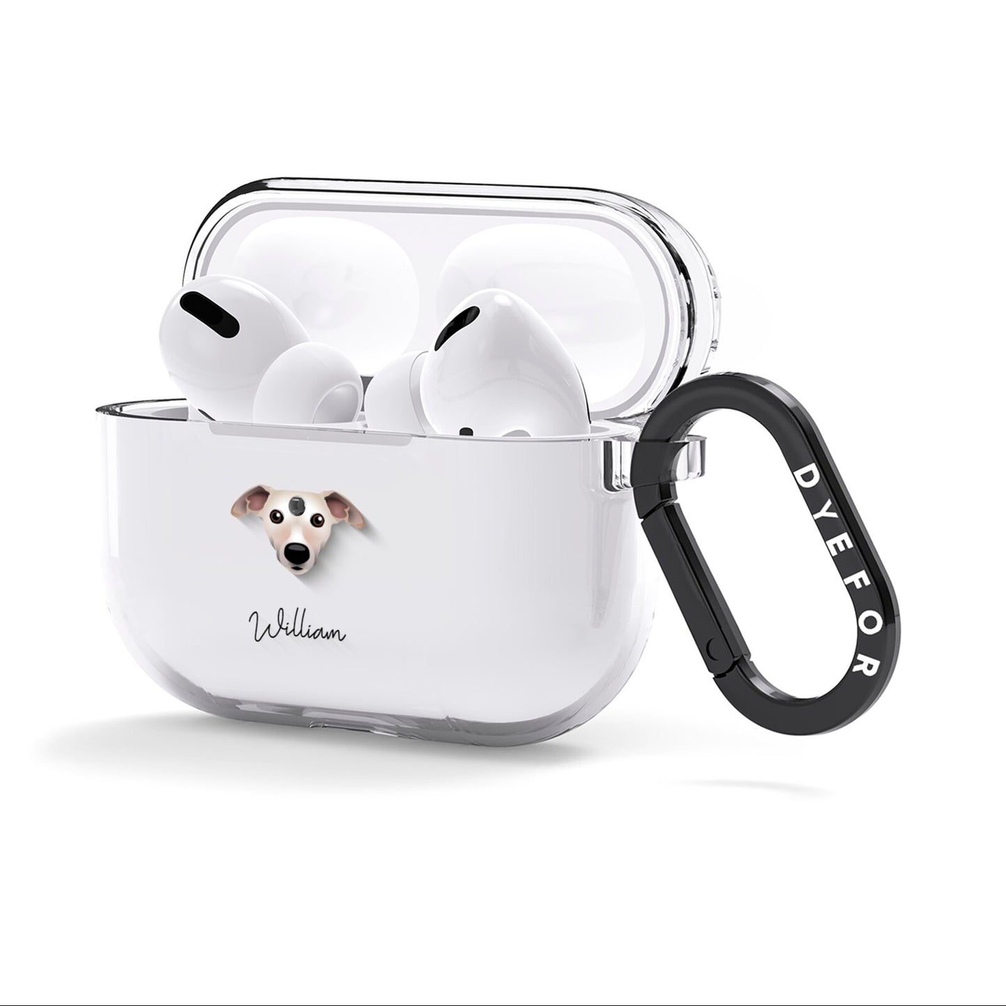 Whippet Personalised AirPods Clear Case 3rd Gen Side Image