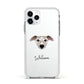Whippet Personalised Apple iPhone 11 Pro in Silver with White Impact Case