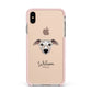 Whippet Personalised Apple iPhone Xs Max Impact Case Pink Edge on Gold Phone