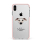 Whippet Personalised Apple iPhone Xs Max Impact Case Pink Edge on Silver Phone