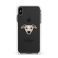 Whippet Personalised Apple iPhone Xs Max Impact Case White Edge on Black Phone