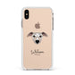 Whippet Personalised Apple iPhone Xs Max Impact Case White Edge on Gold Phone