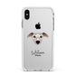 Whippet Personalised Apple iPhone Xs Max Impact Case White Edge on Silver Phone