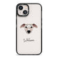Whippet Personalised iPhone 13 Black Impact Case on Silver phone