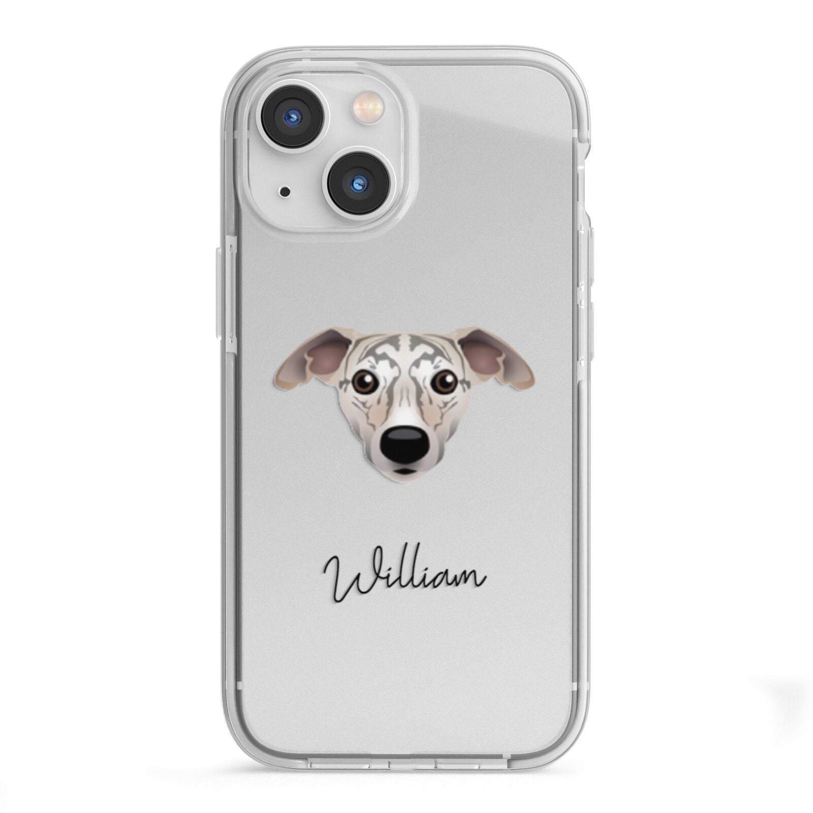 Whippet Personalised iPhone 13 Mini TPU Impact Case with White Edges