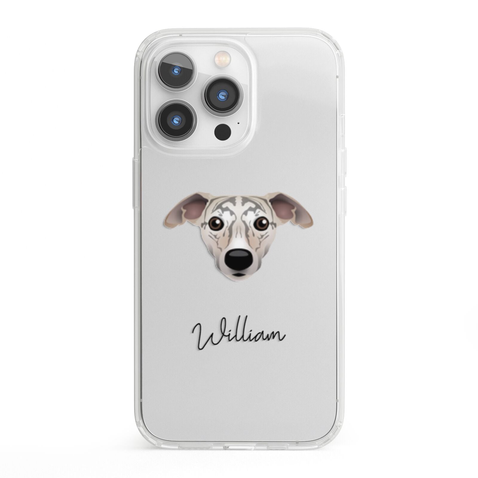 Whippet Personalised iPhone 13 Pro Clear Bumper Case