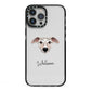 Whippet Personalised iPhone 13 Pro Max Black Impact Case on Silver phone