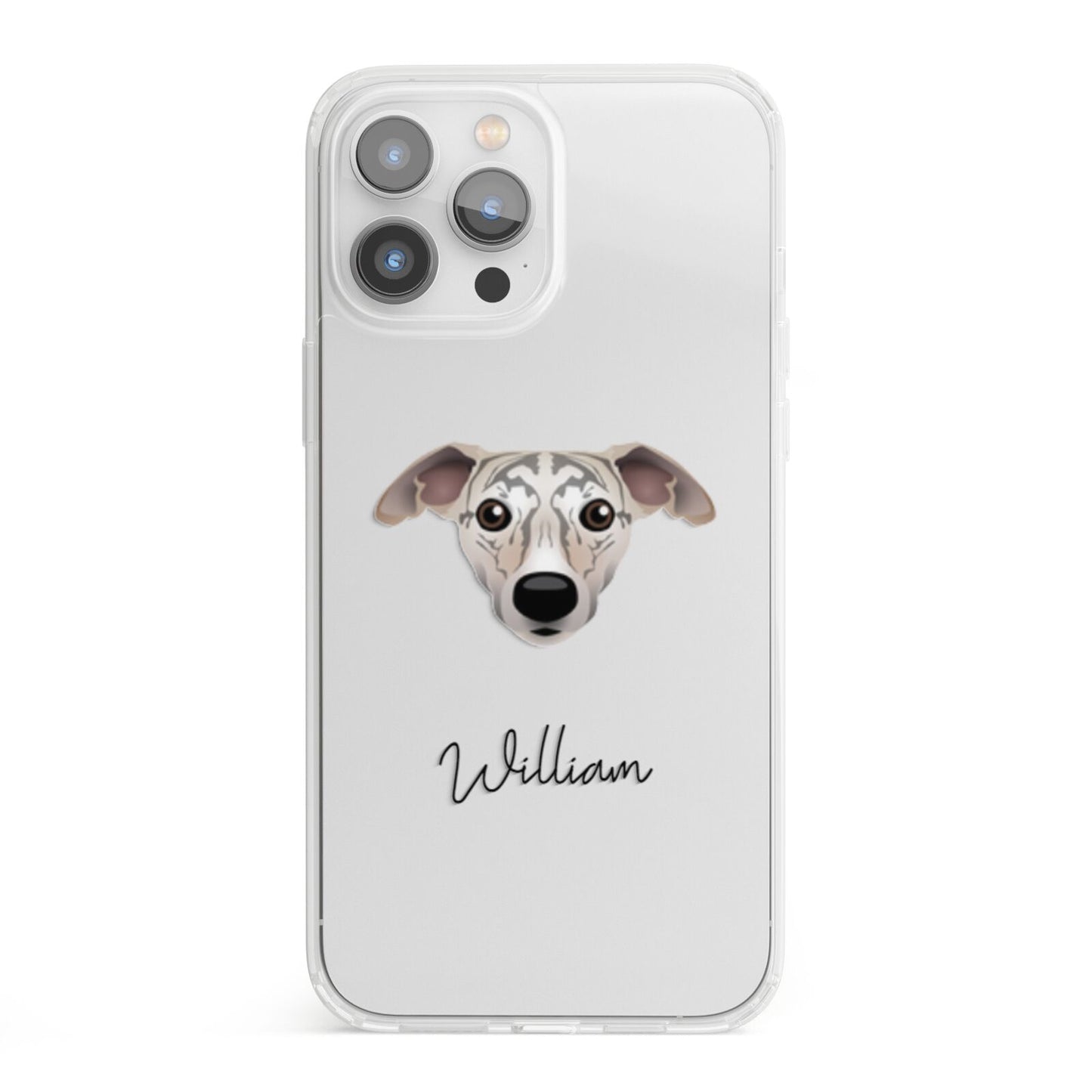 Whippet Personalised iPhone 13 Pro Max Clear Bumper Case