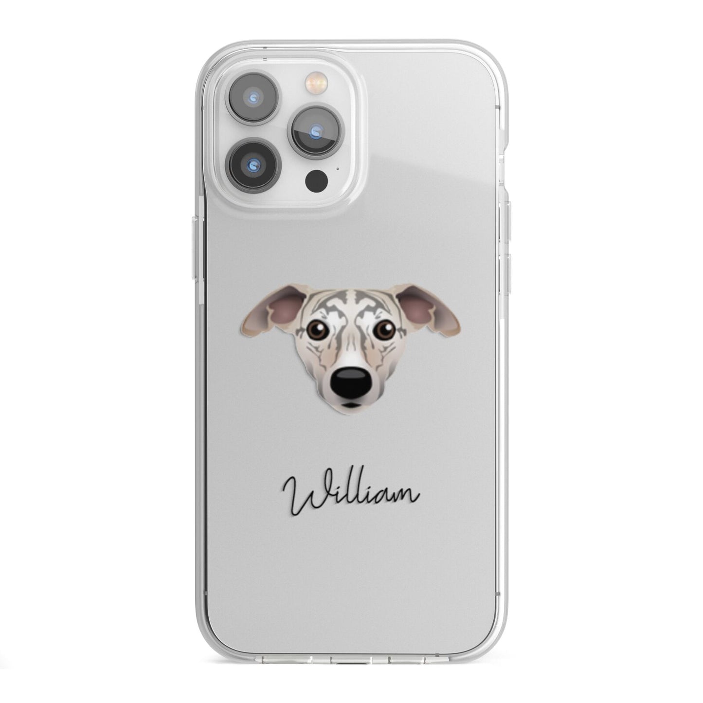 Whippet Personalised iPhone 13 Pro Max TPU Impact Case with White Edges