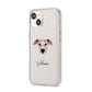 Whippet Personalised iPhone 14 Clear Tough Case Starlight Angled Image